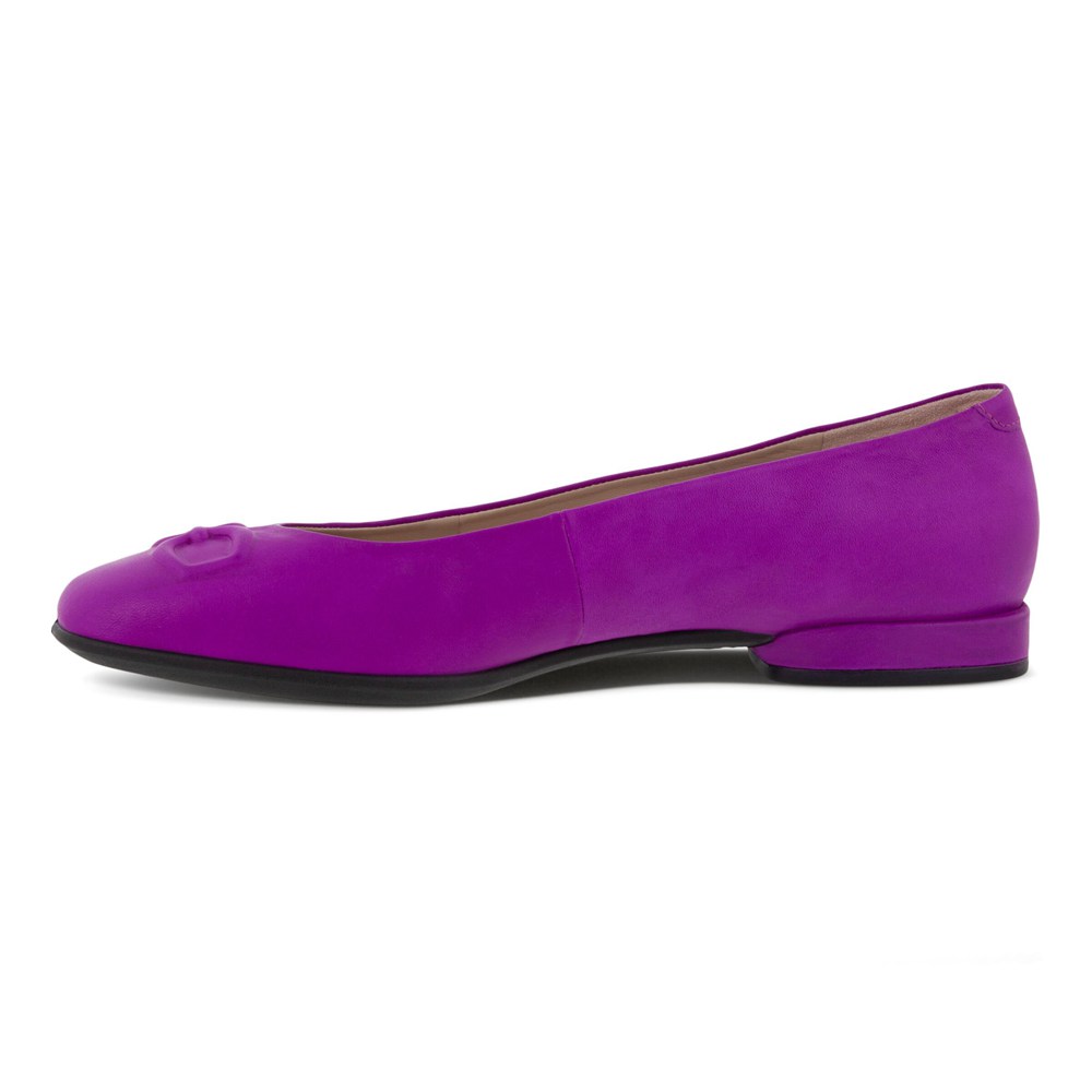 ECCO Womens Ballerinas Purple - Anal Squareds - SFM-274863